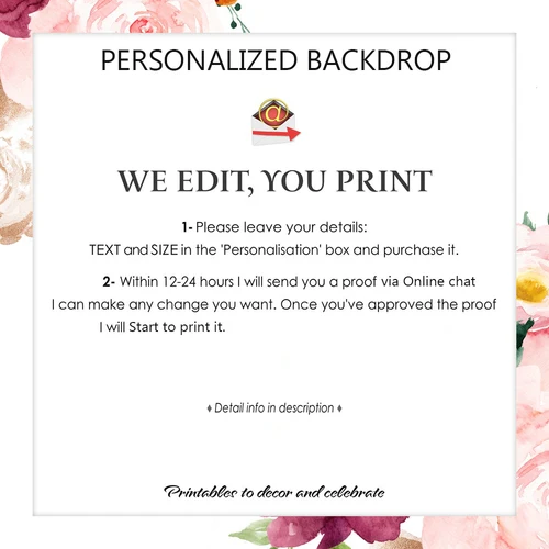 Imagen 2 del producto Fondo fotográfico personalizado Personaliza el telón de fondo Enviar con nosotros imagen/enlace para imprimir o diseñar su propia obra de arte