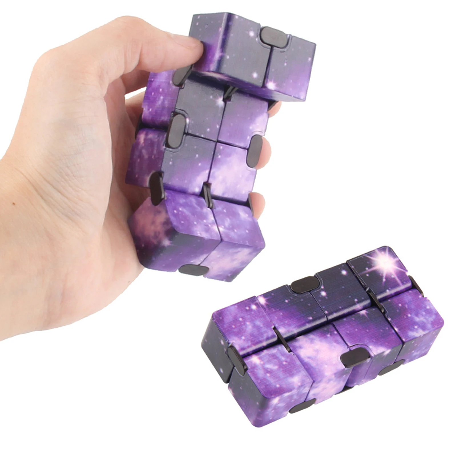 Jouet Fidget pour soulager le stress et l\'autisme : Cube infini créatif, Cube magique de bureau à retourner, Puzzle cubique, Réducteur de stress,