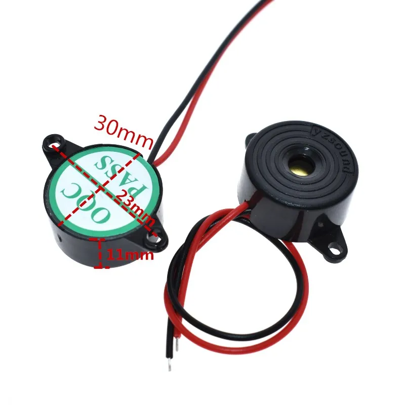 SUQ 95DB Alarm High-decibel DC 3-24V 12V Electronic Buzzer Beep Alarm Intermittent Continuous Beep for Arduino Car Van SFM-27