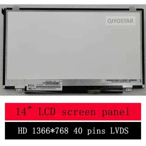 New Screen Replacement for Samsung NP530U4E NP450R4V NP450R4J 455R4J HD 1366x768 LCD LED Display Panel Matrix 14.0'' 40PINS