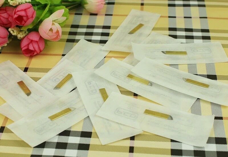 Permanent Makeup Eyebrow 50pcs U Pin PCD 12/14/19 Tattoo Blade Microblading Needles For 3D Embroidery Manual Pen