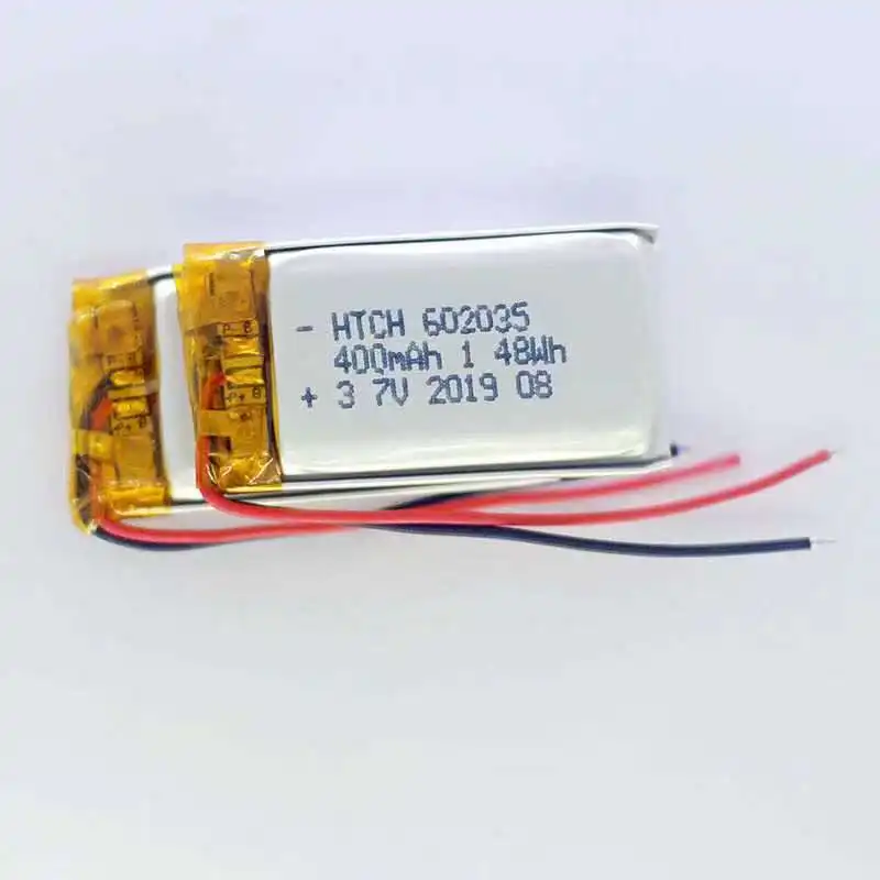 buy more will cheap 2PCS Spot 602035 battery 400 mah hydrating instrument lithium battery 3.7 V belt UN38.3 certification