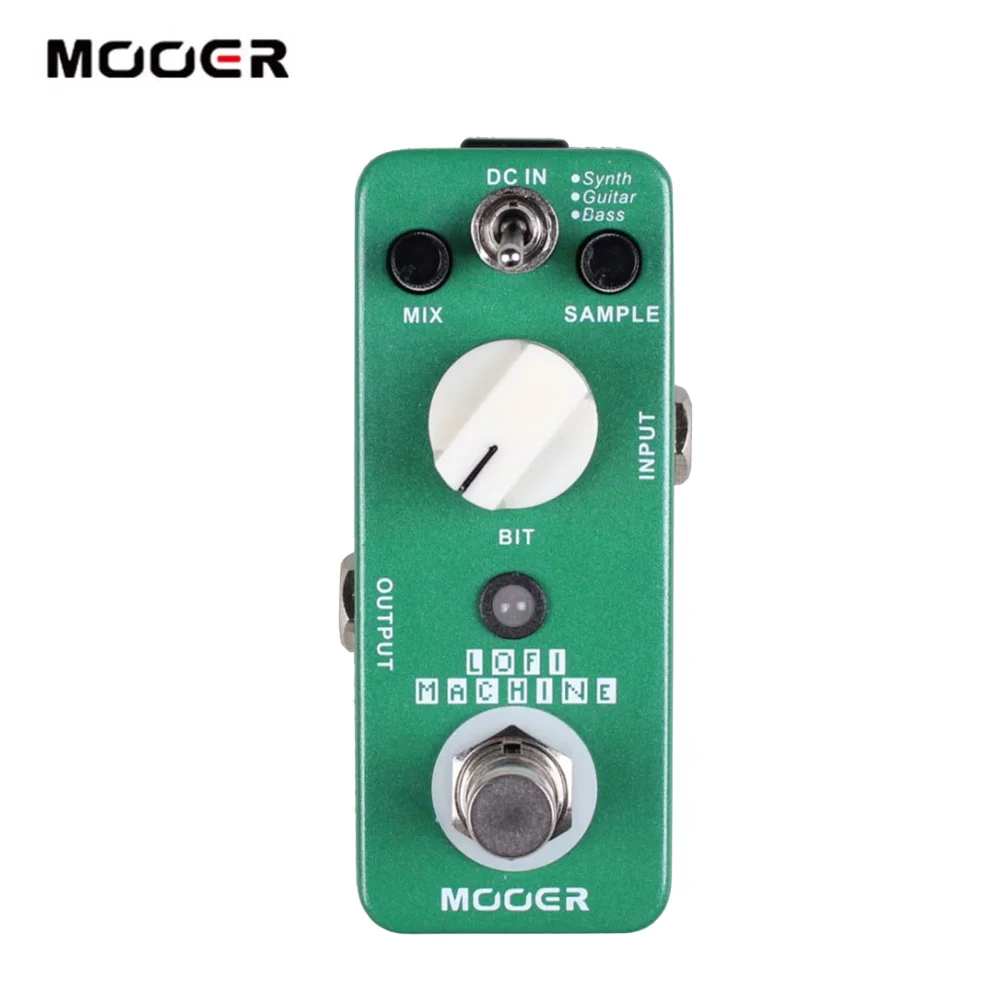 MOOER-máquina LOFI Mini Pedal de efecto de guitarra reductora de muestra, 3 modos para usar guitarra, bajo, reproductor de sonido sintético, True Bypass