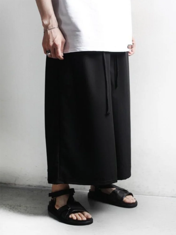 Men's Wide-Leg Pants Spring/Summer New Casual Fashion Super Loose Large Size Leisure Wide-Leg Pants Nine Minutes