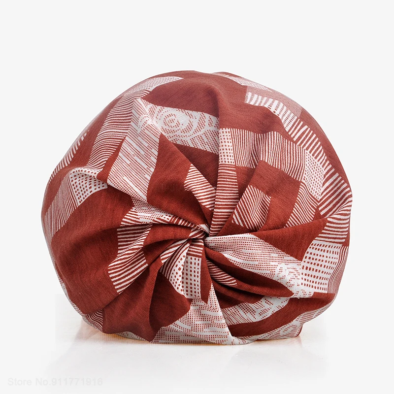 Youpin-gorro holgado con patrón geométrico para hombre y mujer, gorro de punto, turbante, transpirable, fino