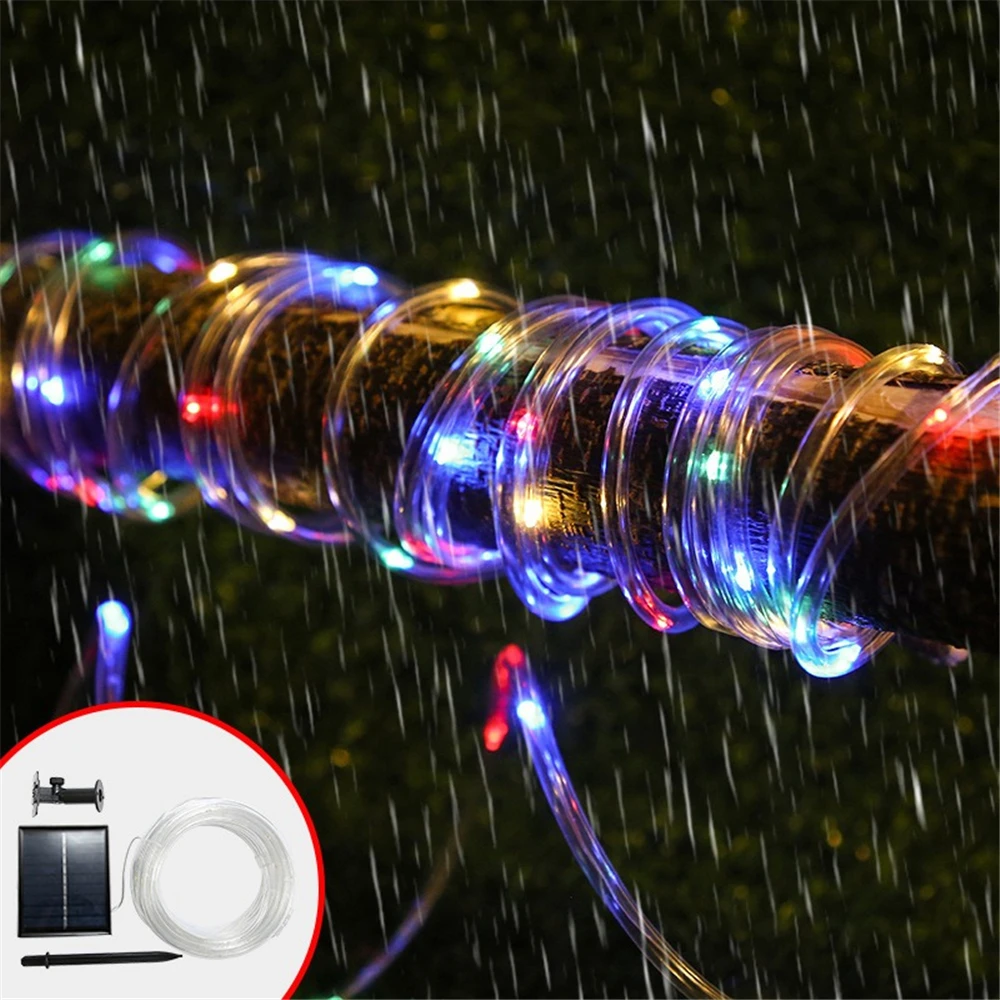 

50/100/200/300 LED Solar Rope Light Outdoor String Lights For Holiday Christmas Party Waterproof Fairy Lights Garden Garland