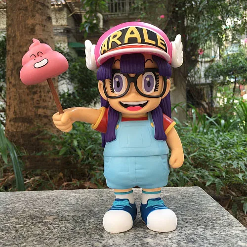 New Arrival Anime Dr.Slump Alrale Glasses Girl Hat Model Action Figure Toy for Children 20cm In Retail Box