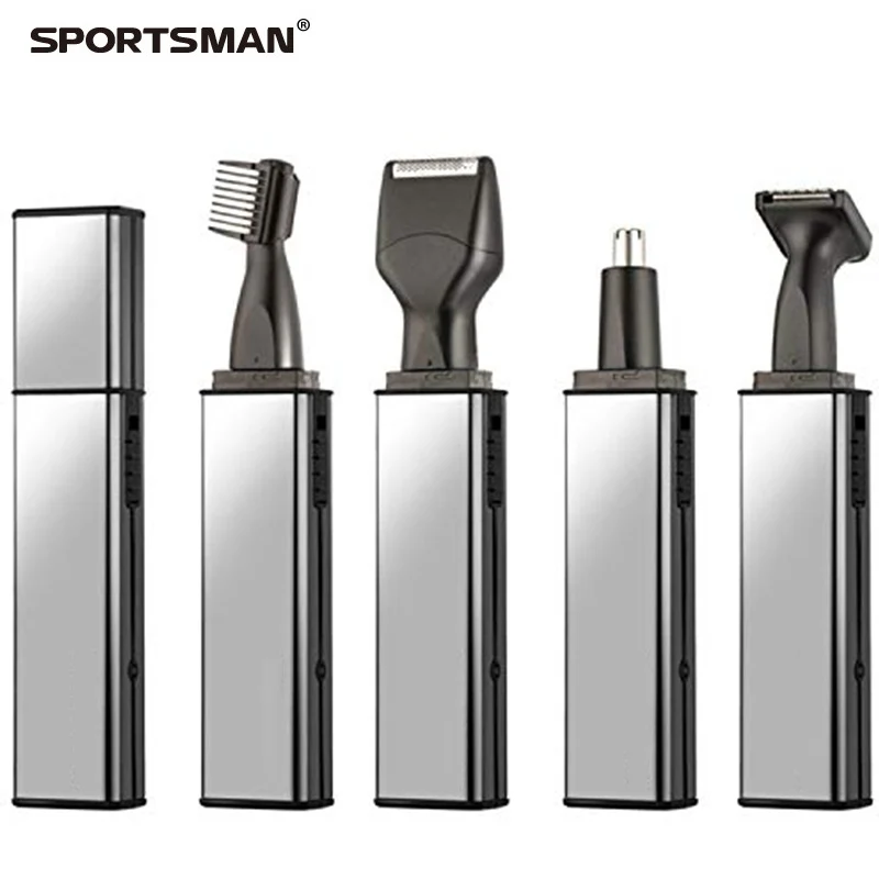 4 in 1 Nose Hair Trimmer Rechargeable Men Razor Beard Trimmer Portable Eyebrow Trimmer Safe Stainless Steel Face Care Kit