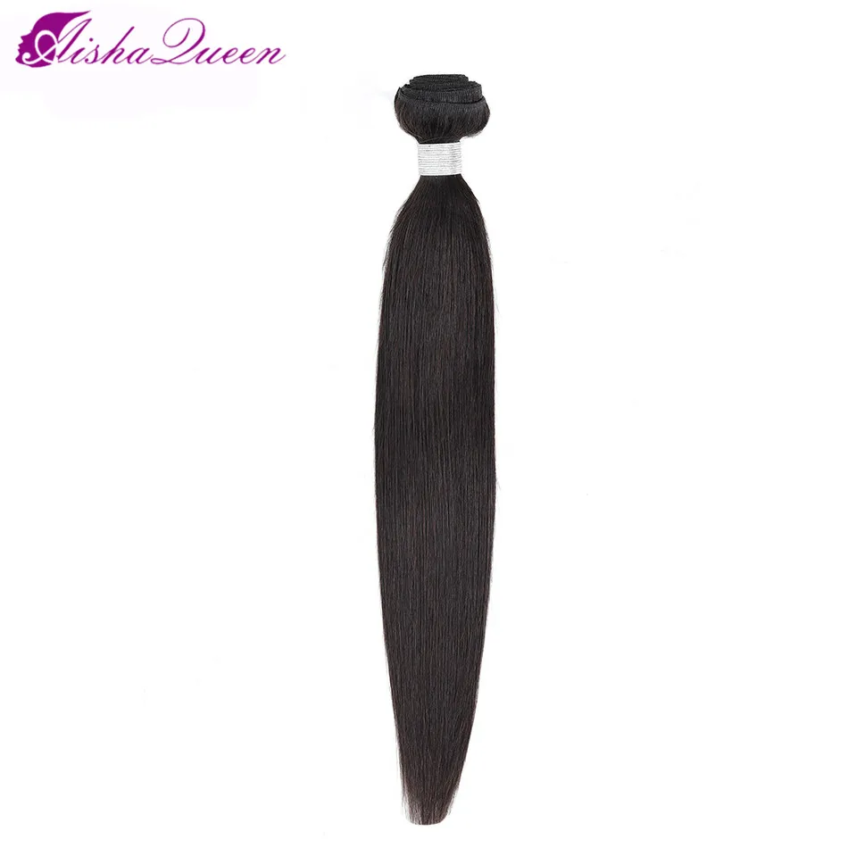 Cabelo natural não remy brasileiro-aisha cabelo de rainha, 8-30 polegadas, 1 peça, cor natural, frete grátis