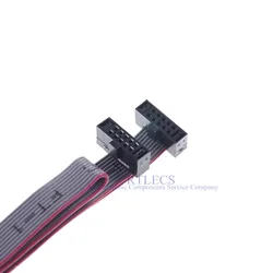 10 Pcs 10 Pin 1.27 MM Pitch 2x5 Position IDC Socket Extension Flat Ribbon Cable ISP JTAG Download Choose Length to Order