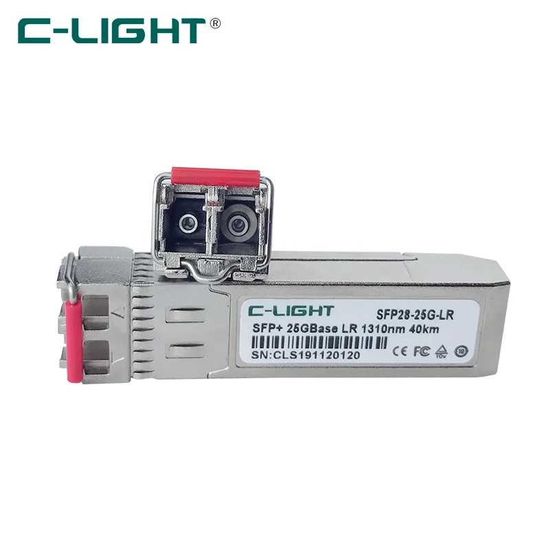 C-LIGHT CLSFP25GLR30 Compatible with JNP-SFP-25G-ER/30 25GBase-ER SFP28  1310nm 30km SMF DOM Transceiver Module