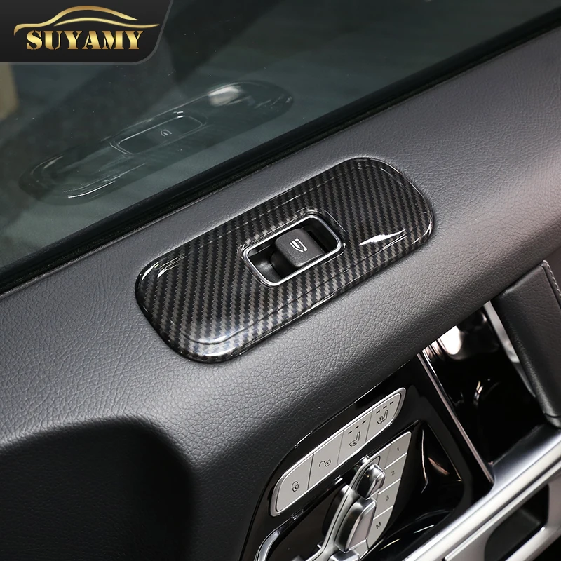 

Цвет углеродного волокна, оконное стекло автомобиля, подъемная рамка, декоративная наклейка для Mercedes Benz G Class W463 2019-2020, автоаксессуары