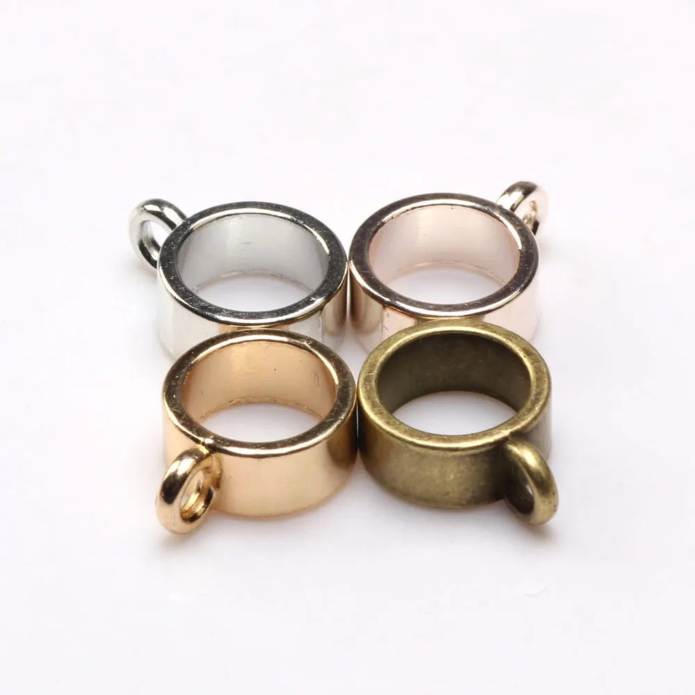 Pendant Clip Clasp for Jewelry Making Connector DIY Leather Rope Cord Bracelet Finding 1-10 MM KC gold/rose gold/bronze/Rhodium