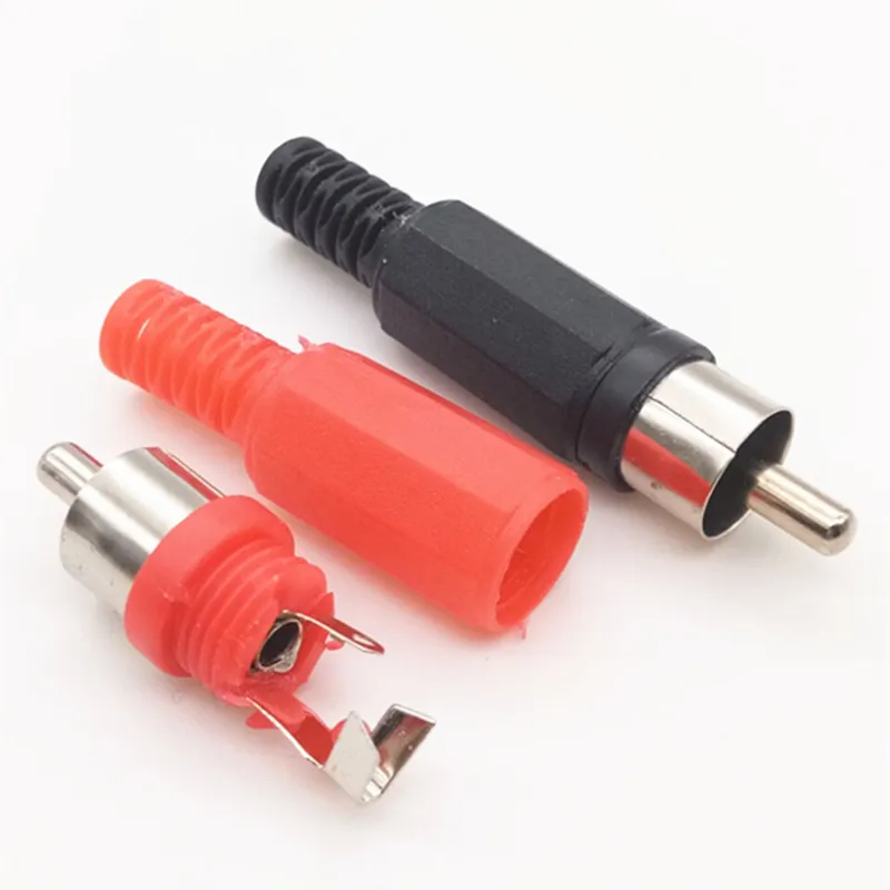 8 قطعة/الوحدة نوعية جيدة لحام RCA موصل RCA ذكر/أنثى التوصيل محول ل AV الصوت Vidiod سلك موصل التوصيل