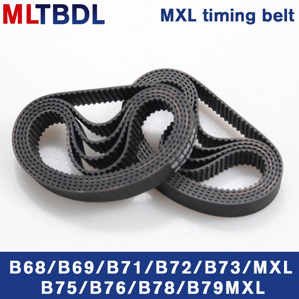 5/10pcs MXL Timing belt B68 B69 B71 B72 B73 B75 B76 B78 B79 Width 6/10mm Closed Loop rubber Synchronous belt 54MXL 58mxl 60mxl