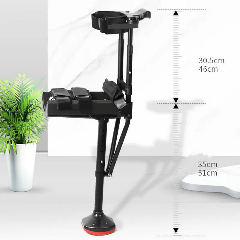 Support-Free Walking Aids, Non-Slip Single-Leg Telescoping Assisted Walking, Hands Free Crutch, Leg Knee Mobility Support