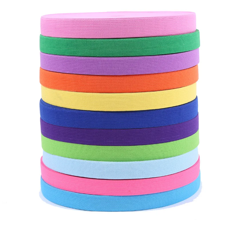 2-5m Color Elastic Band Thick Flat Woven Soft Rubber Spandex Webbing Home Sewing Lace Decorative Belt Clothing Accessories 25mm