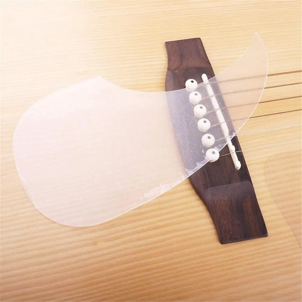 Transparent Acoustic Guitar Pickguard Droplets Non-Glue Self-Adhesive Pick Guard for 40/41 Inches Guitar Universal