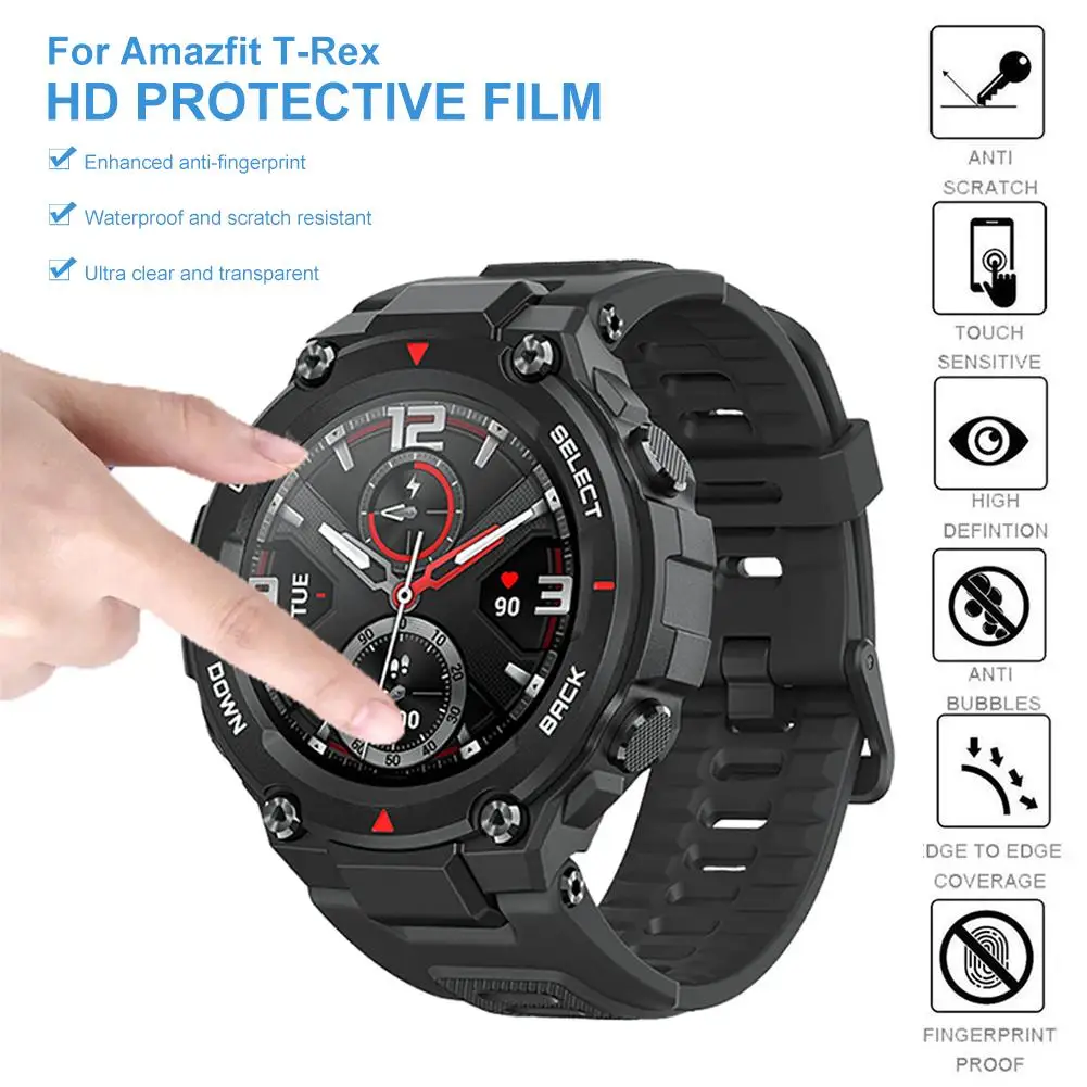 2pcs Screen Protector HD Full Cover Protective Film T-REX Watch TPU Hydrogel Nano Soft Membrane Screen Protectors