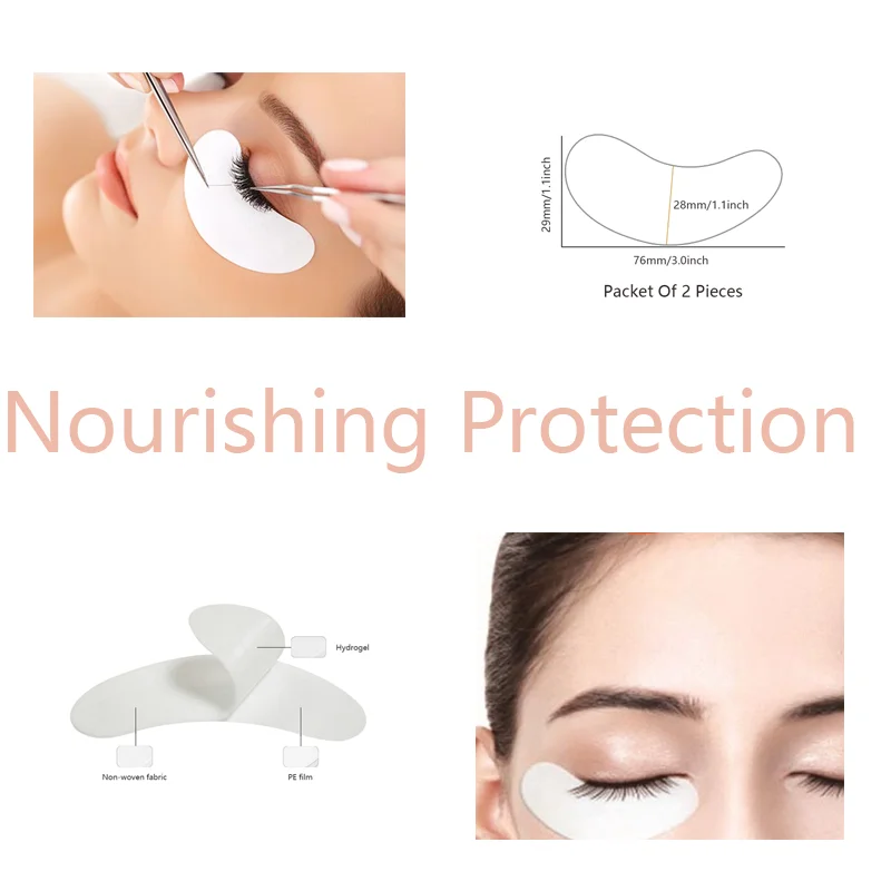 THINKSHOW 20\50\100 pairs/lot Eye Pads False Eyelashes Tool Hydrogel Eye Patches Face Mask Eyelashes Extension Tool False Lashes
