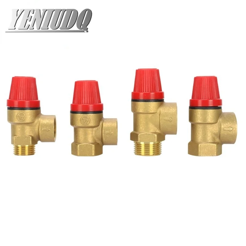 Brass Safety Valve Drain Relief Switch For Solar Water Heater Inner & Outer Wire Brass Safety Valve 1/2\