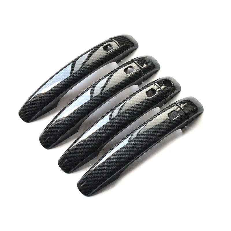 

For Audi A4 B8 A5 Q5 8T 8F Q3 2008-2018 Car Door Handle Inserts Cover Carbon Fiber Catch Stickers Overlays