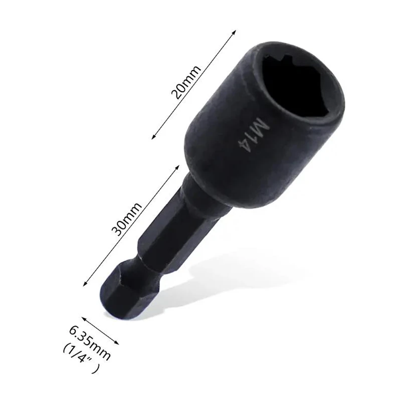 Adaptador de enchufe de grifo de tornillo de M4-M16, máquina de vástago hexagonal de 1/4 pulgadas, adaptador de grifo de rosca de controlador