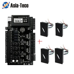 4pc KR100E reader C3 kit RS485 Communication TCP/IP IP-based Advanced 4 door Access Control Wiegand 26 Door Access Control Panel