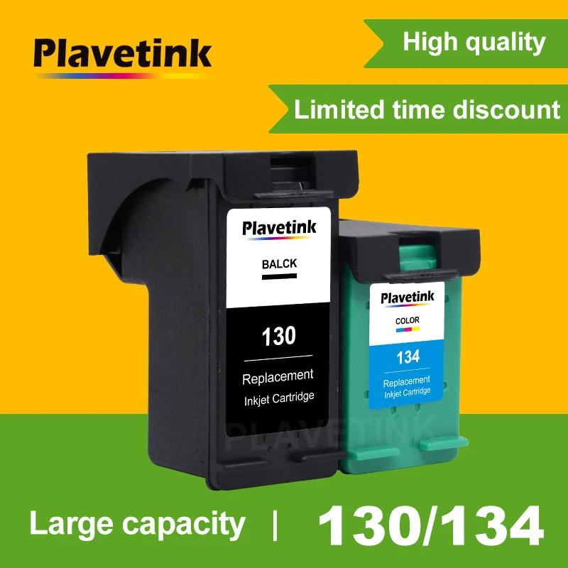 

Plavetink 2 шт. для hp 130 134 134 для hp130 134xl Deskjet 6543 5743 6623 Photosmart 8153 2713 2613 Pro 8353 Officejet 7213 7313