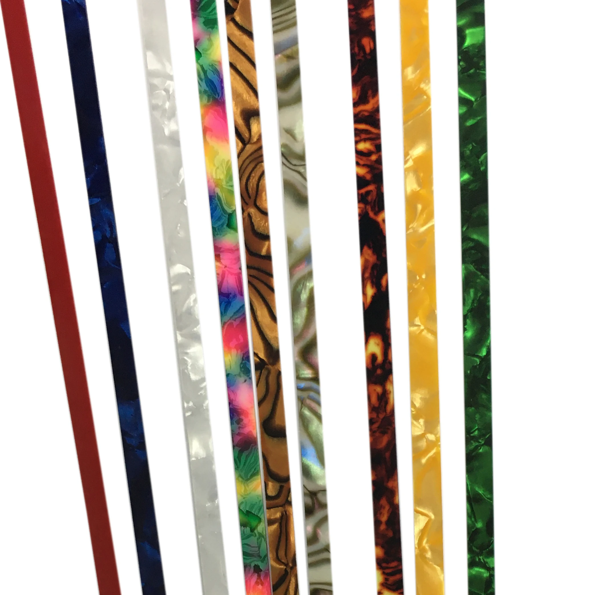 10pcs/lot 5mm x 1000mm Celluloid Strips Guitar Binding Purfling Edging Multi Colors