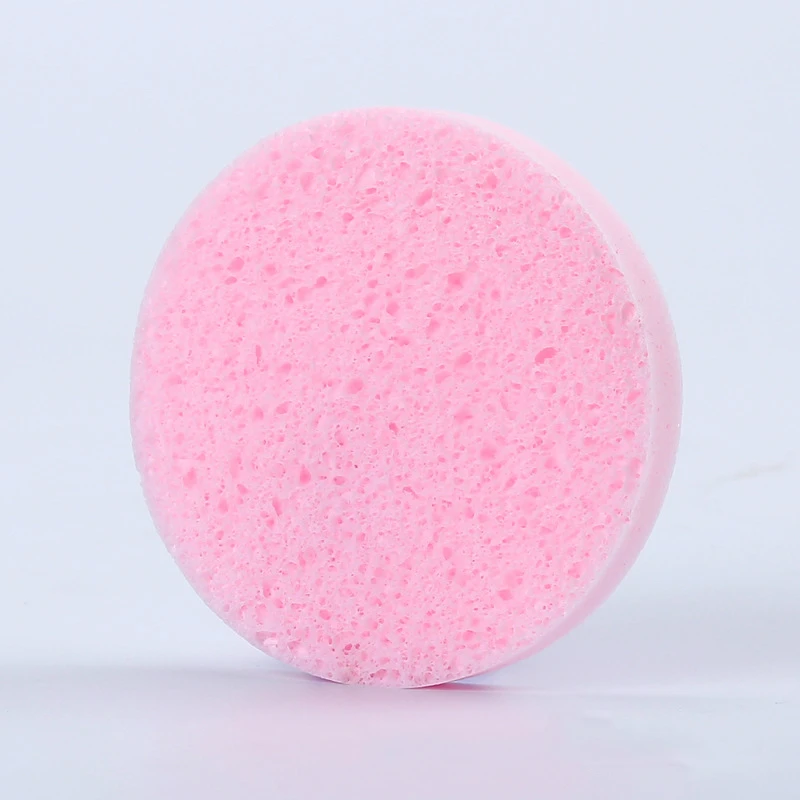 

Good quality independent packaging 1pcs compressed natural wood fiber facial cleansing sponge cleansing sponge white sponge