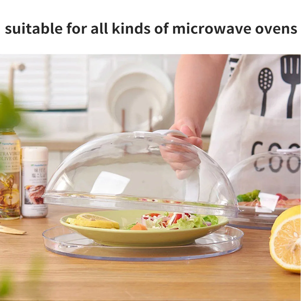 Dish Plate Cover Anti-splash Food Cover Microwave Oven Dish PP Transparent Cap Splash Guard