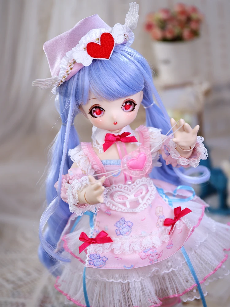 1/4 BJD Loli Doll 40cm Two-dimensional anime Girl Doll Toys With Full Outfits Clothes Wig Shoes Makeup Children Christmas Gift