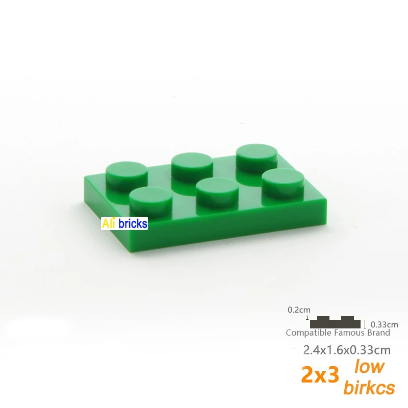 20pcs DIY Blocks Building Bricks 2X3 Educational Assemblage Construction 3021 Thin Figure Bricks For Children Compatible Brand