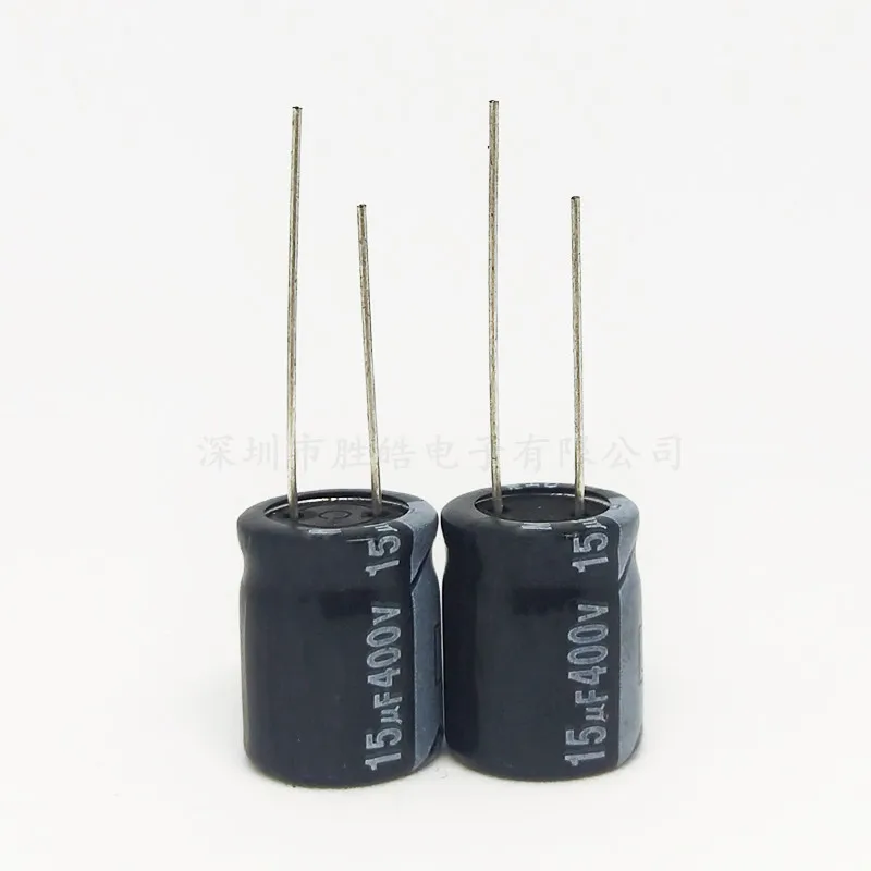 10PCS/lot 400V15UF 10*13mm Straight Plug-in Aluminum Electrolytic Capacitor Size：10x13（mm）