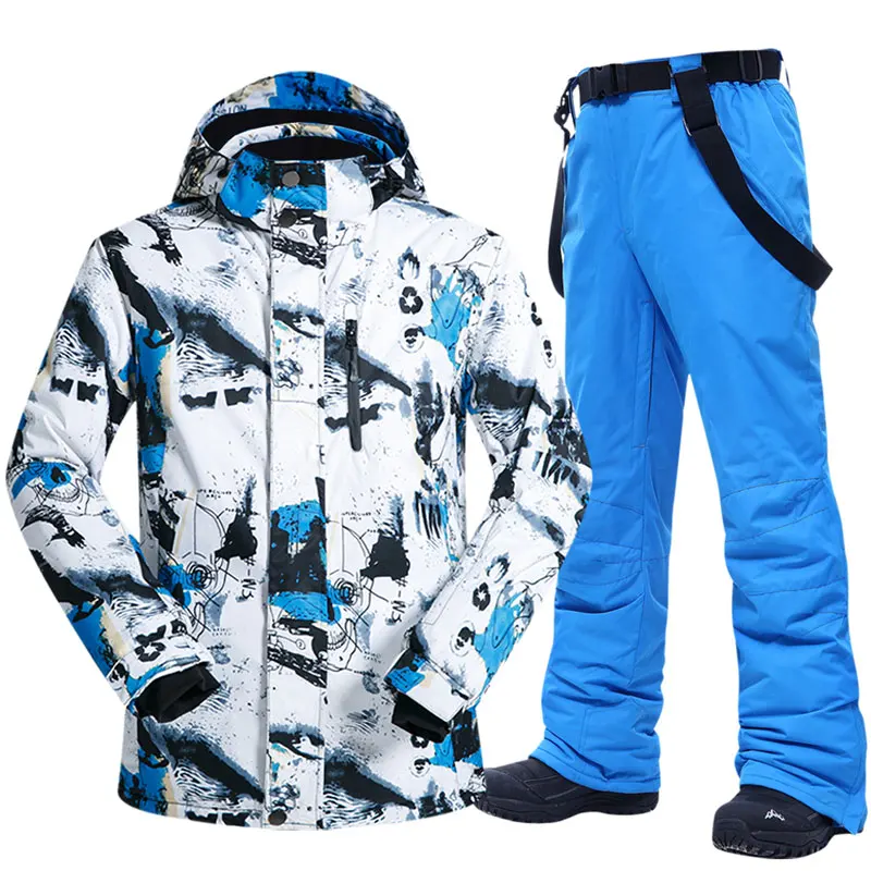 Ski Suit For Men Winter Warm Windproof Waterproof Outdoor Snow Jackets and Pants Hot Ski Equipment Snowboard Jacket Men Brand