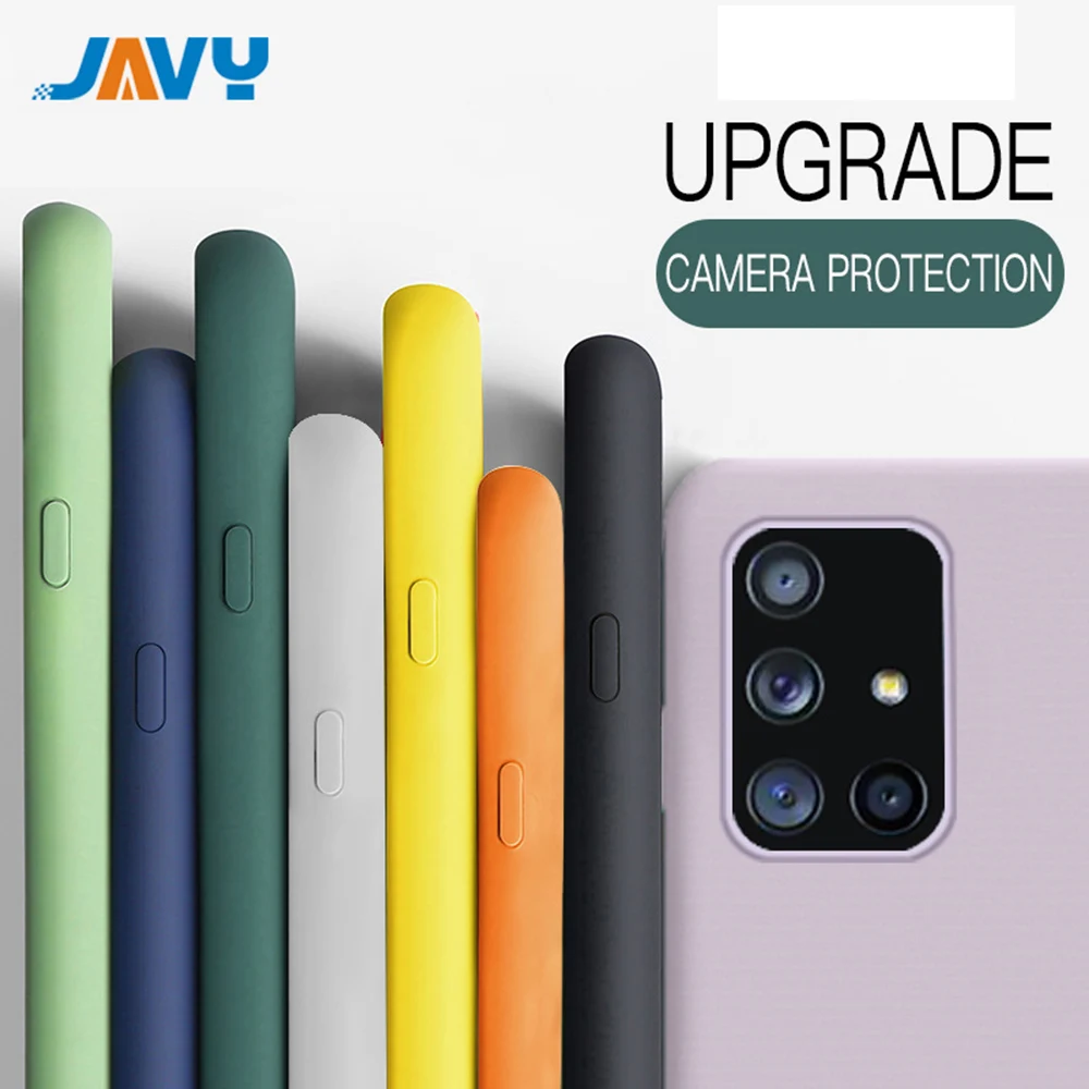 

Luxury Liquid Silicone Case For Samsung Galaxy S21 S20 Plus Ultra A51 M51 A52 A71 A72 4G 5G Shatterproof Protective Cover