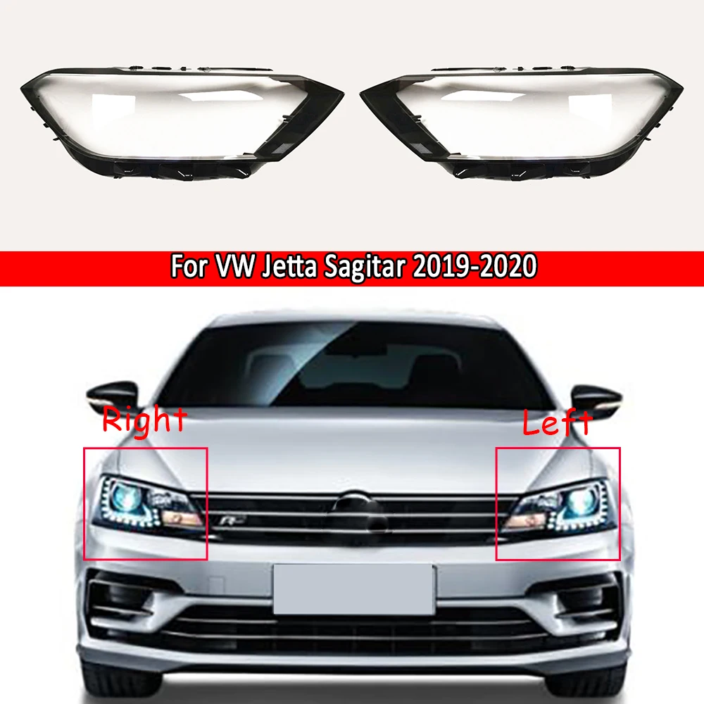 Car Headlight Lens Replacement Auto Shell For VW Jetta / Sagitar 2019 2020 Headlamp Cover Lampshade Lampcover Light Covers Gass