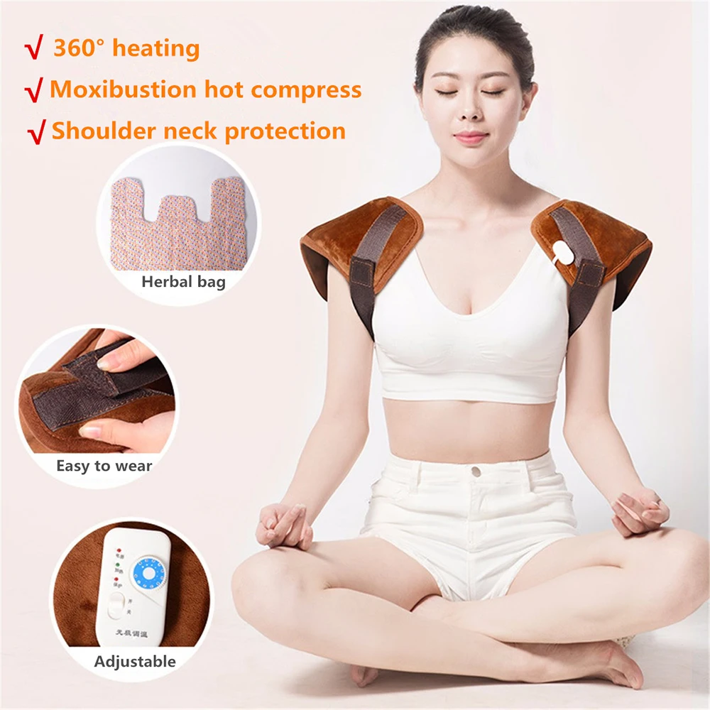 

Neck and back massager With Moxibustion Hot Compress Elctric Heated For cervical osteochondrosis Pain Relief Massage Machine