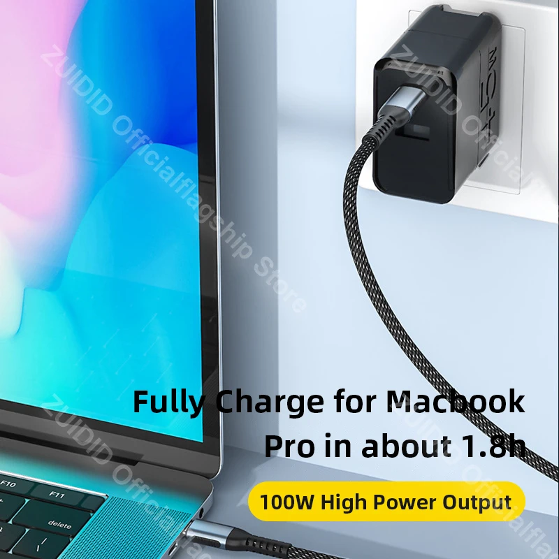 USB C to USB Type C Cable for MacBook Pro Quick Charge 4.0 PD 100W 5A Fast Charging for Samsung Xiaomi mi 10 Charge Cable 1/2M