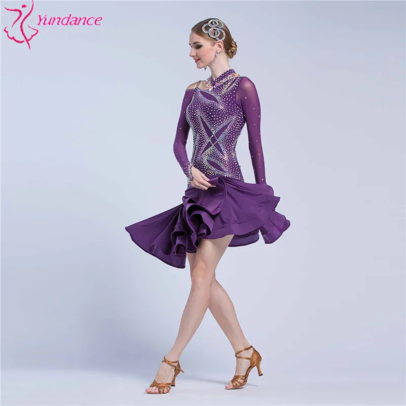 L-17255 Latin Performance Competition Dance Dress, New Adult Women\'s National Standard Friendship Custom Latin Dance Dress