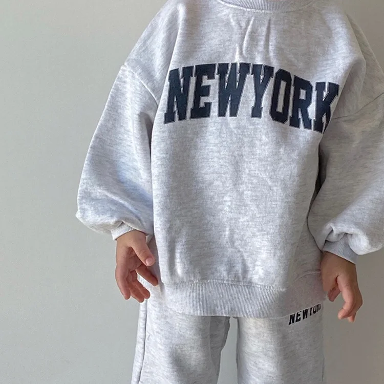 Autumn Kids Baby Letter Printed Clothing Sets Toddler Boys Girls Sweatshirt + Trousers 2pcs Suit Infant Long Sleeve Clothes Set