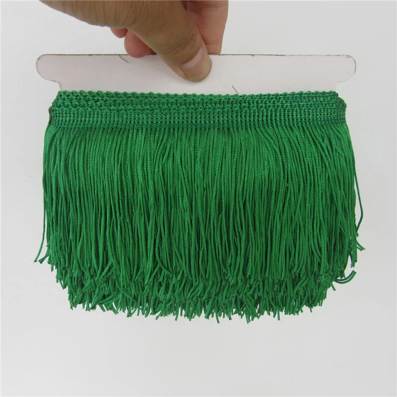 Wholesale 1yard/lot 10cm Polyester Tassel Lace Fringe Trimming Latin Dance Clothing Accessories DIY Curtain Decoration