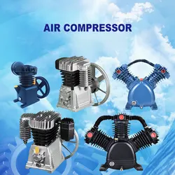 High-efficiency double-cylinder piston air compressor head air compressor industrial grade Air compressor pump head assembly