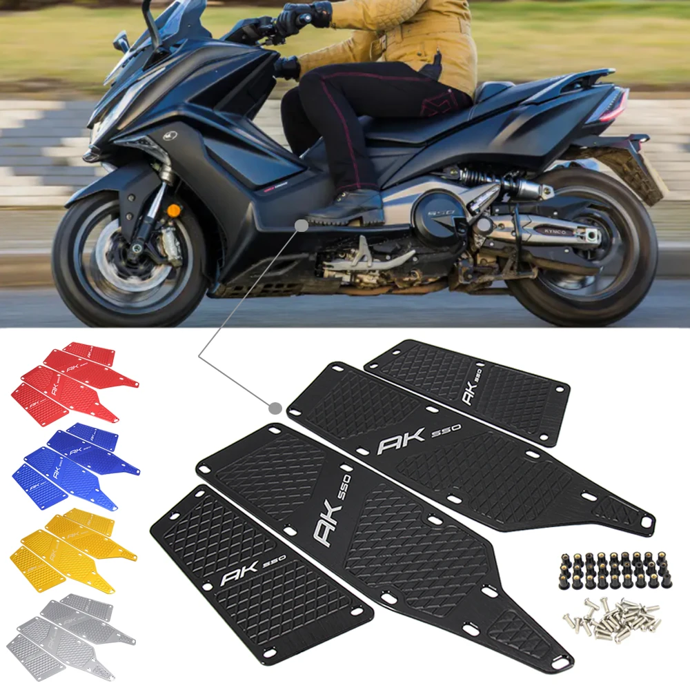 NEW Motorcycle Floorboards Foot Pegs Pedal For KYMCO AK550 KYMCO AK 550 2017-2022 Front and Rear Footrest Footboard Step