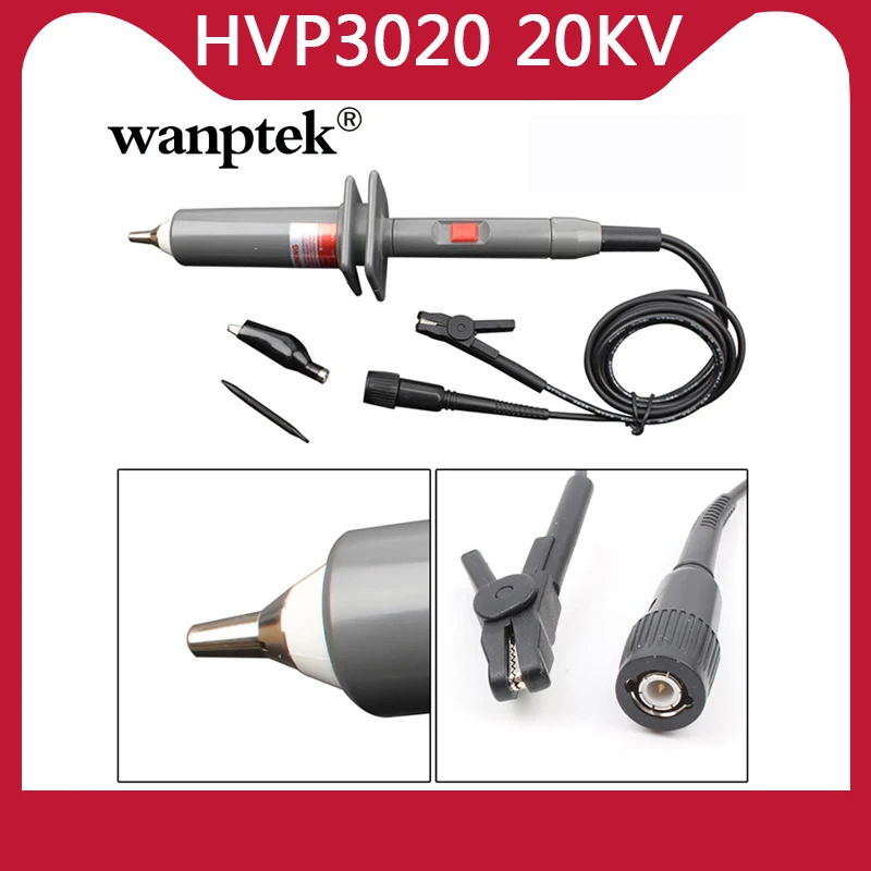 100% HVP series High Voltage Probe to 20KV Oscilloscope Probe 1000X Attenuation Bandwidth 10MHZ Probe DC 5KV/7KV/10KV/15KV/20KV