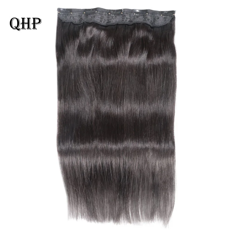 Hair Straight  Clip In Human Hair Extensions #1#1B #4 #8 #613 #27 #32 Remy Hair 5 Clips in 1 piece Human Hair