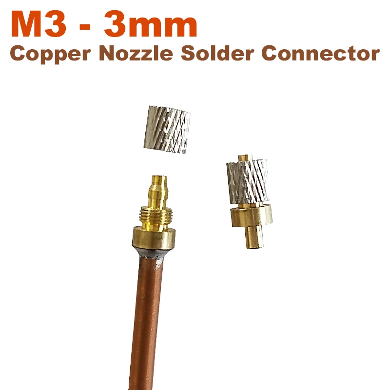 M3 3mm Copper Nozzle Solder Connector for Oil Tank RC  1/14 Trailer car Parts