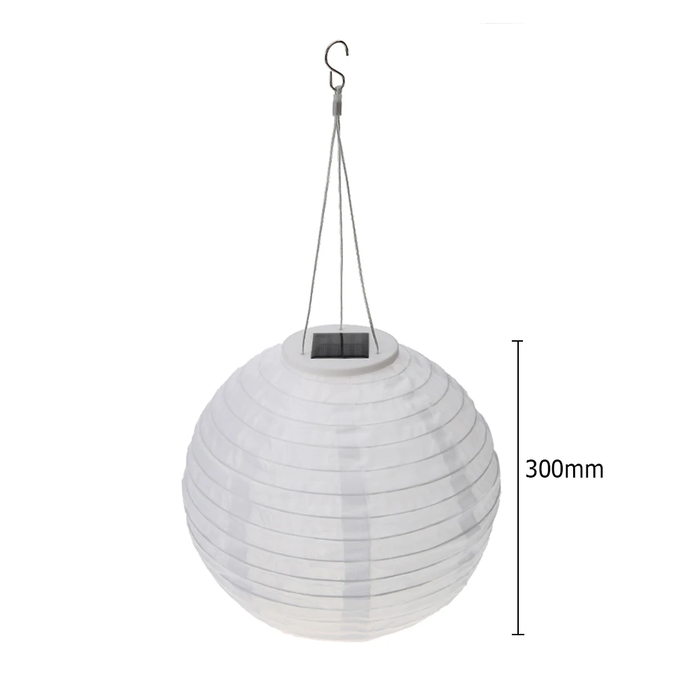 Beaneyun Solar Chinese Lantern Lights 3 Pack 12inch Round Solar Lanterns LED Nylon Hanging Light Waterproof Outdoor Decorative Lights for Home Patio Garden Yard Wedding Party Bedroom (Purple