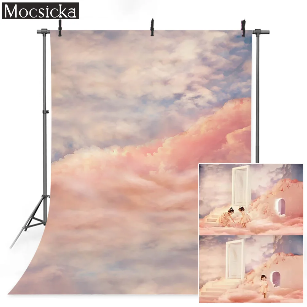 Céu azul pano de fundo fotografia nuvem branca adulto retrato fundo decorações criança bolo aniversário quebra casamento photocall estúdio